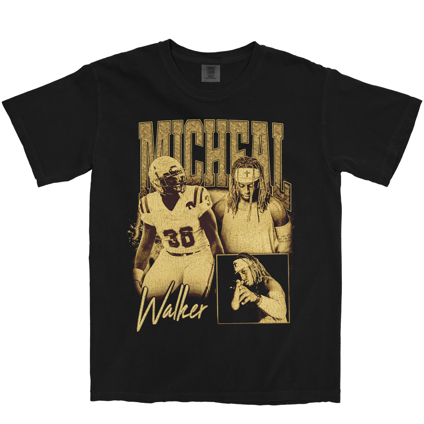 MICHEAL WALKER GRAPHIC BLACK TEE