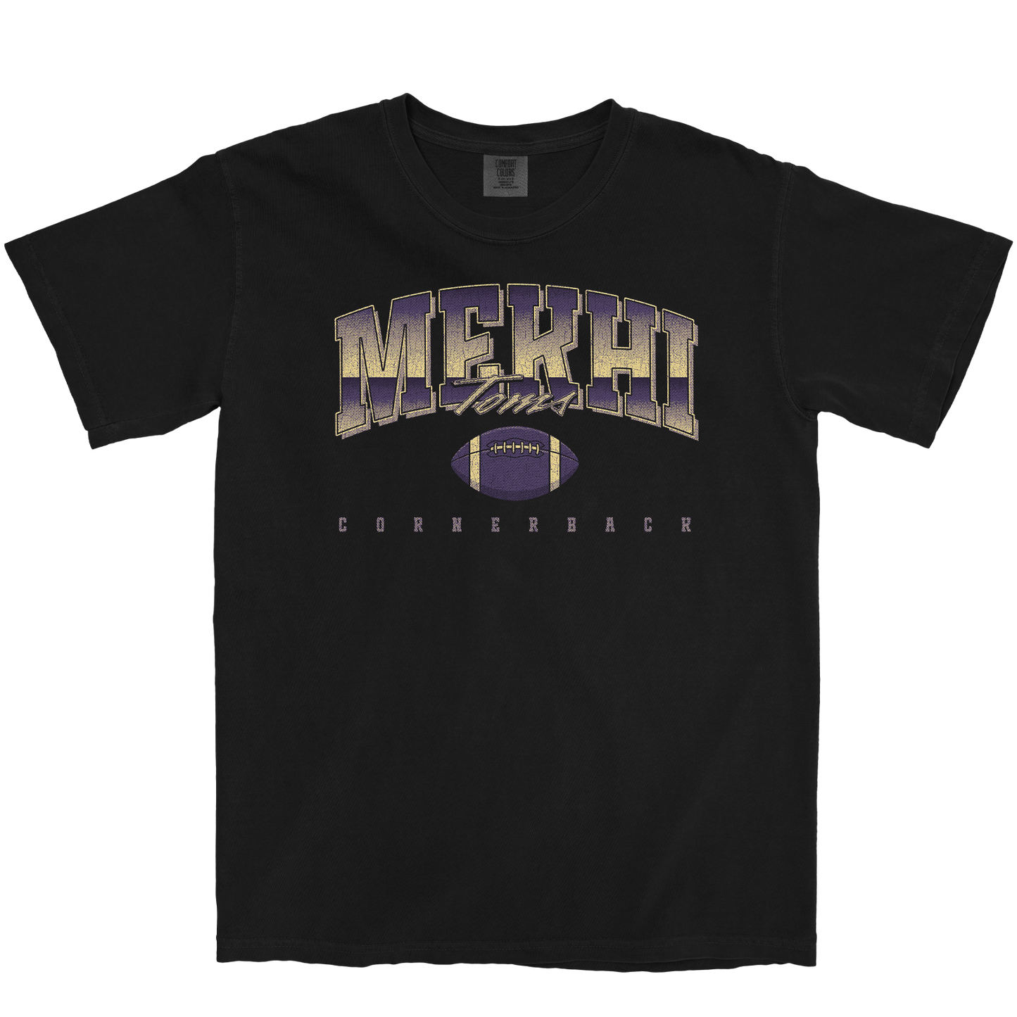 MEKHI TOMS RETRO BLACK TEE