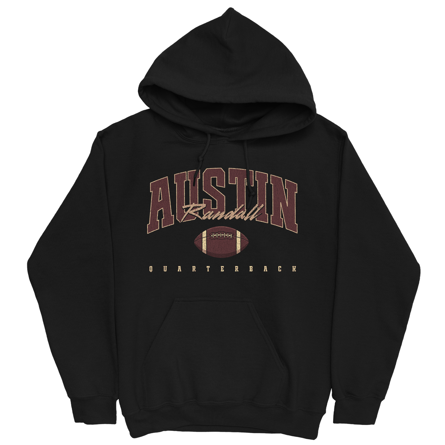 AUSTIN RANDALL RETRO BLACK HOODIE