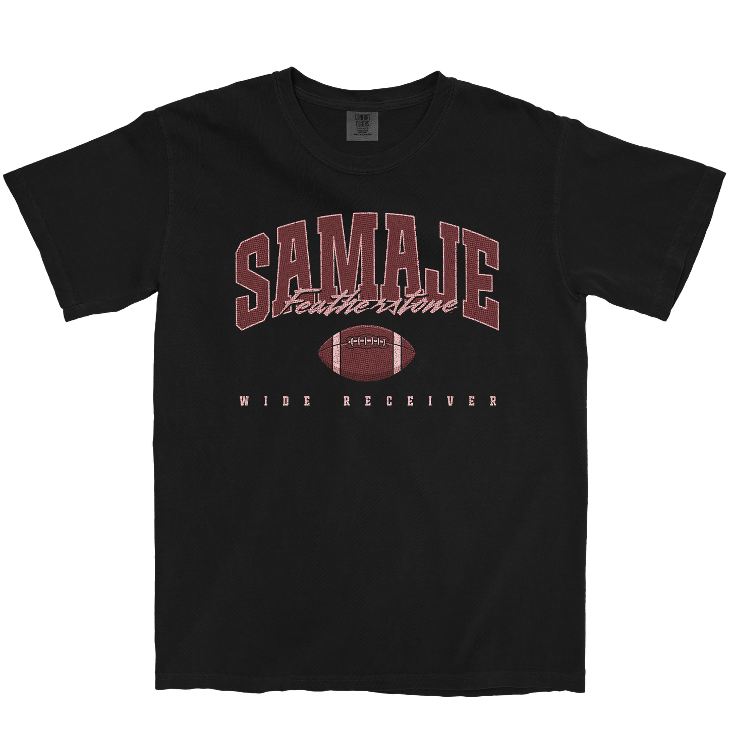SAMAJE FEATHERSTONE RETRO BLACK TEE