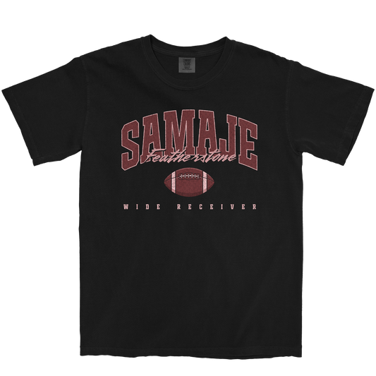 SAMAJE FEATHERSTONE RETRO BLACK TEE