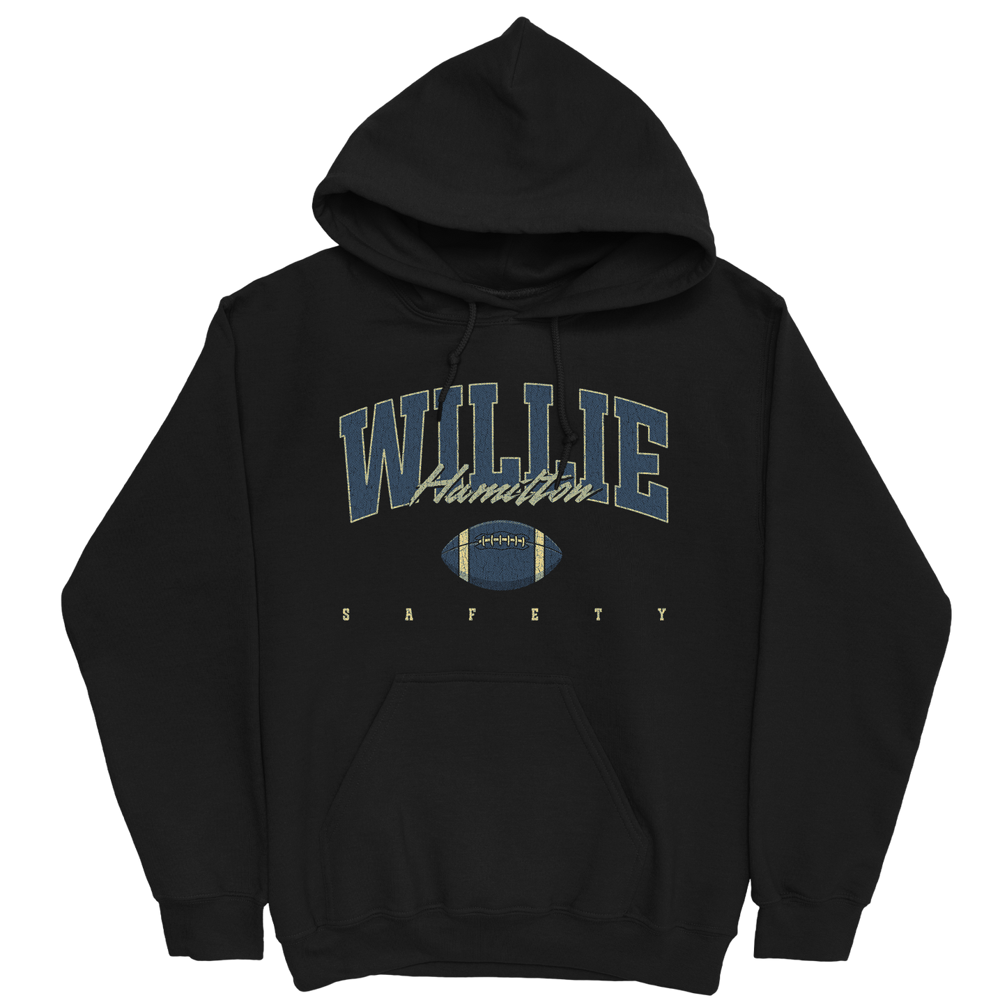 WILLIE HAMILTON RETRO BLACK HOODIE