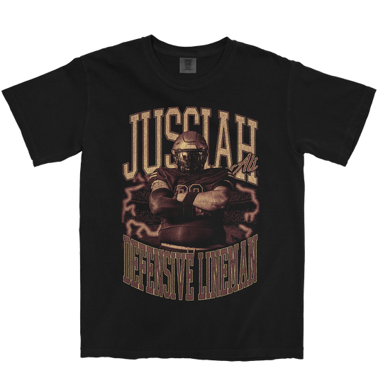 JUSSIAH ALI VINTAGE BLACK TEE