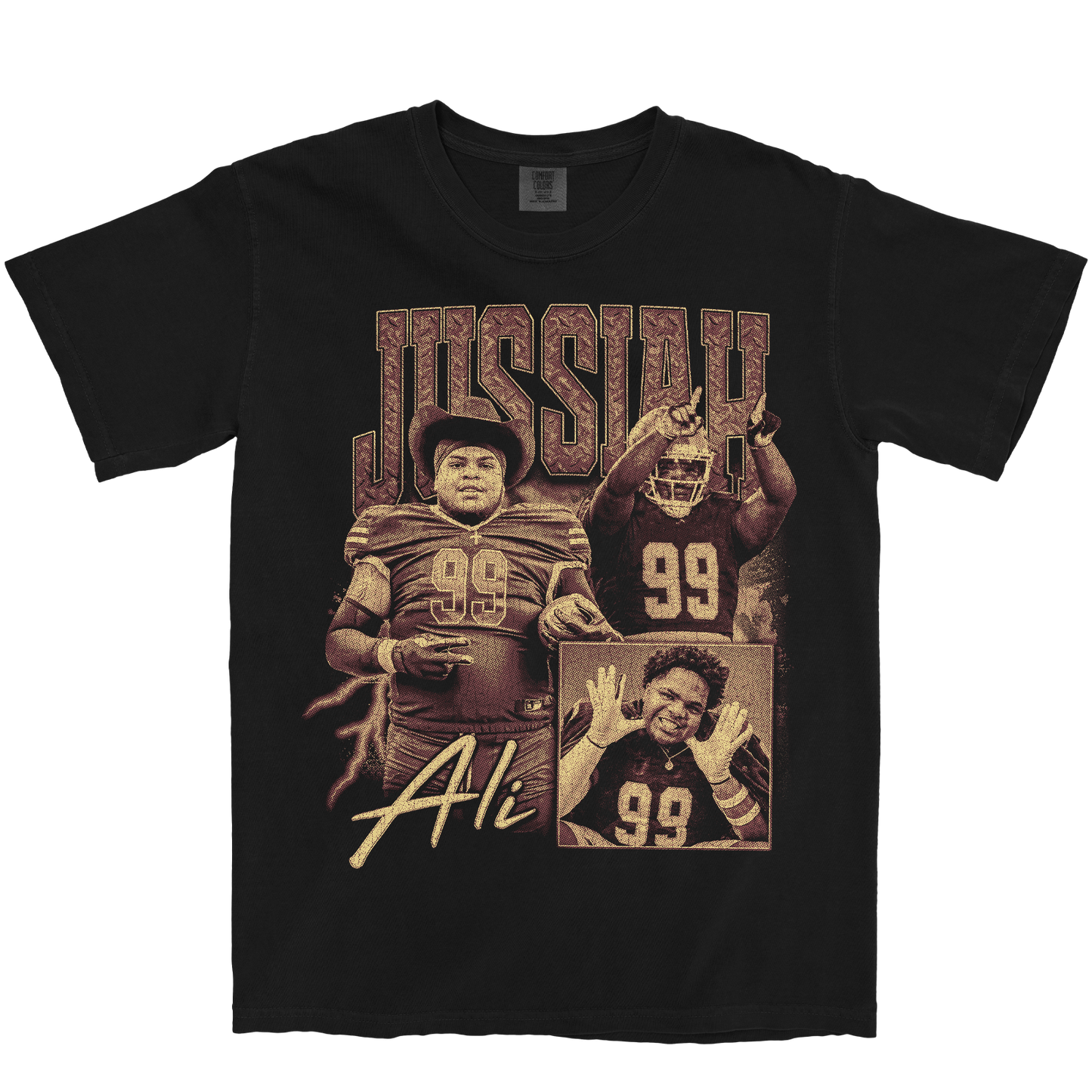 JUSSIAH ALI GRAPHIC BLACK TEE