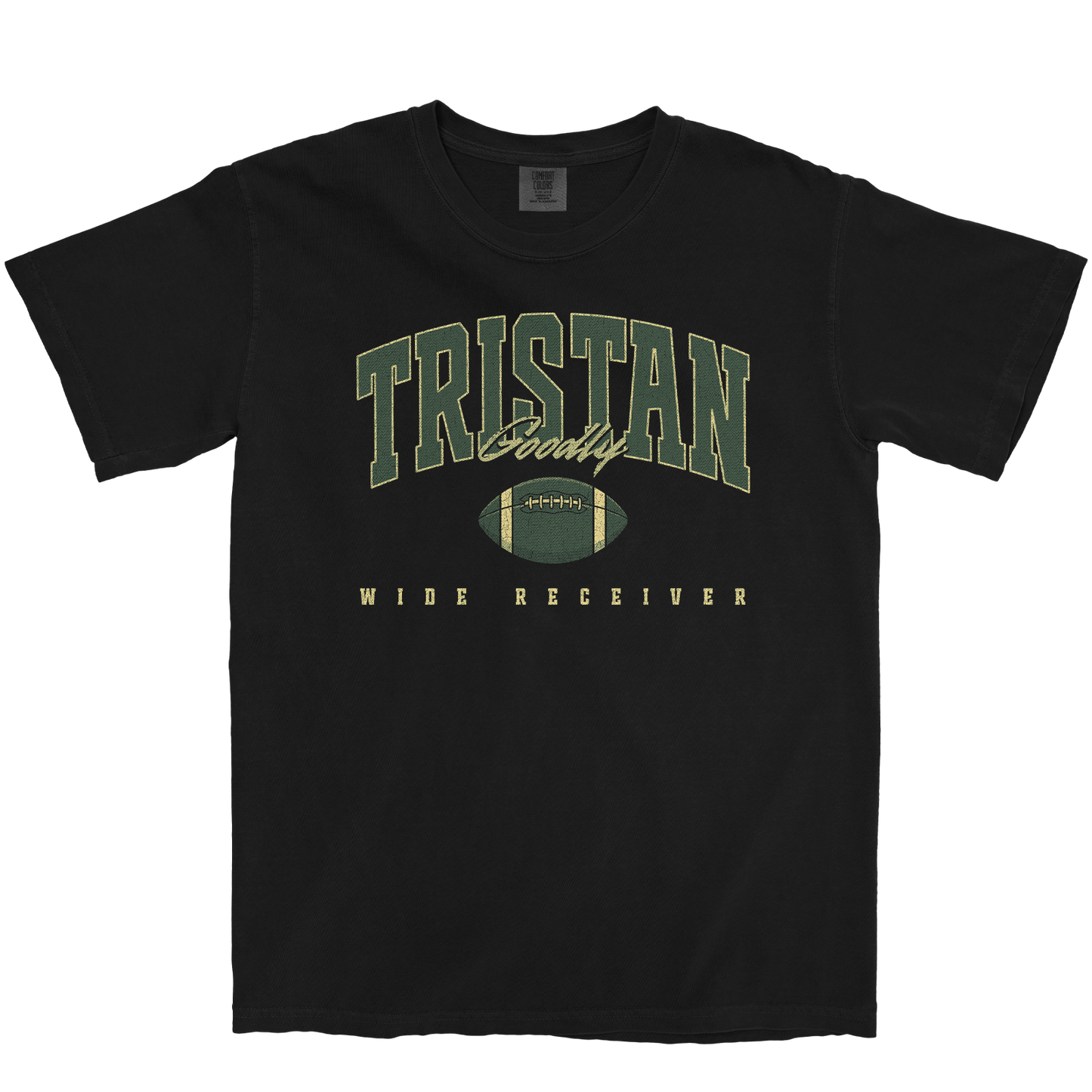 TRISTAN GOODLY RETRO BLACK TEE