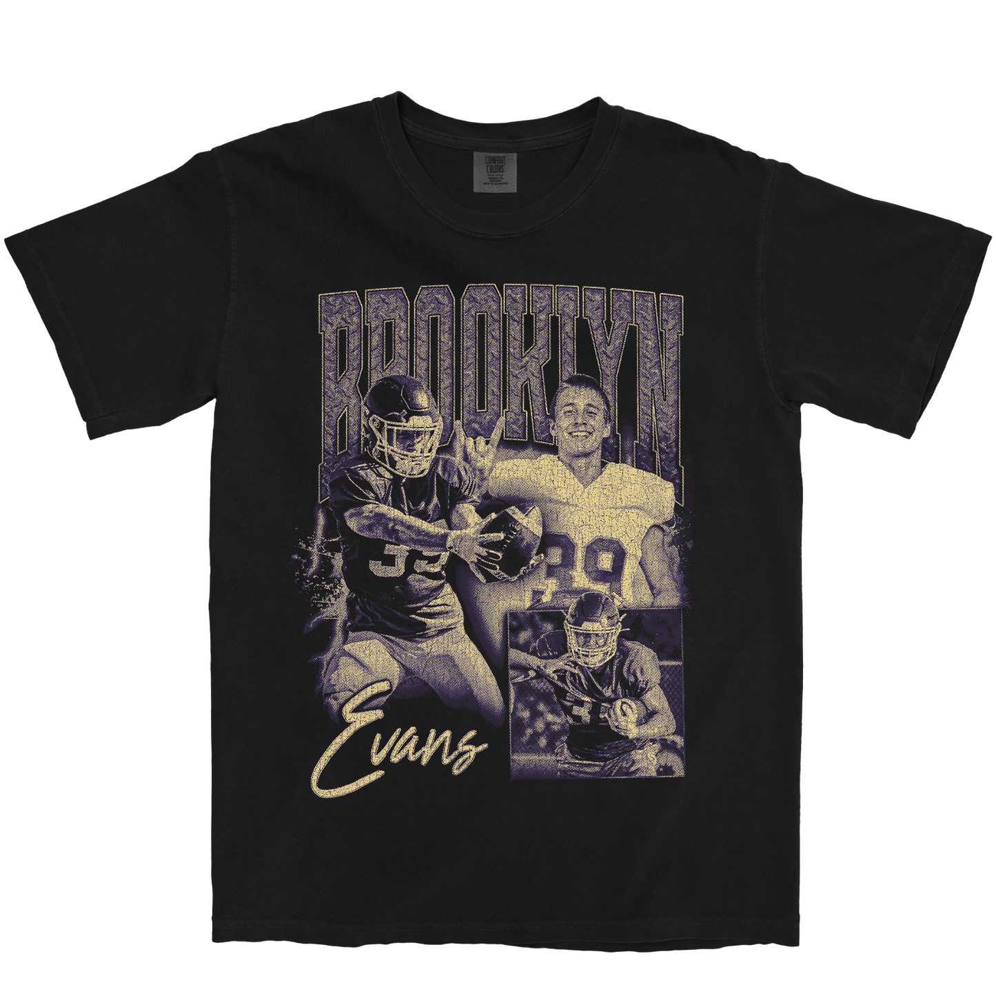BROOKLYN EVANS GRAPHIC BLACK TEE