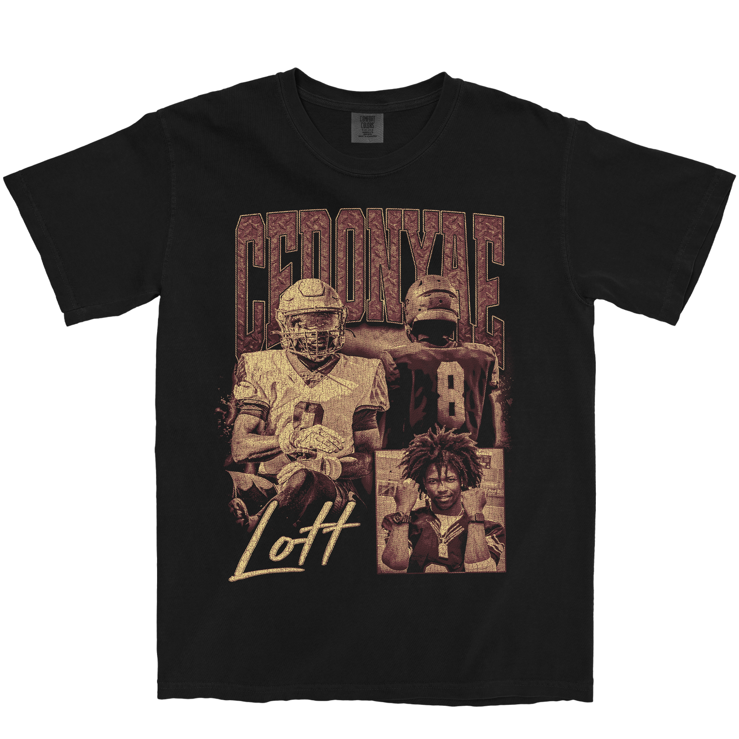 CEDONYAE LOTT GRAPHIC BLACK TEE