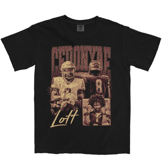 CEDONYAE LOTT GRAPHIC BLACK TEE