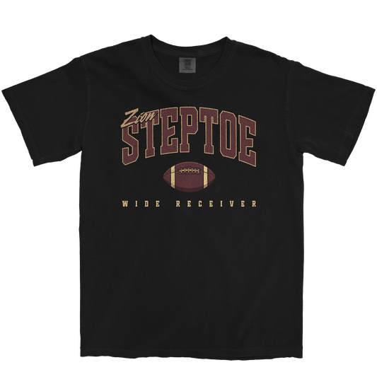 ZION STEPTOE RETRO BLACK TEE