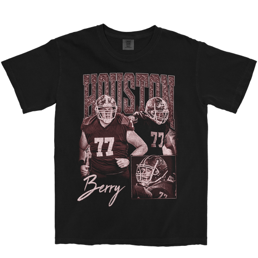 HOUSTON BERRY GRAPHIC BLACK TEE