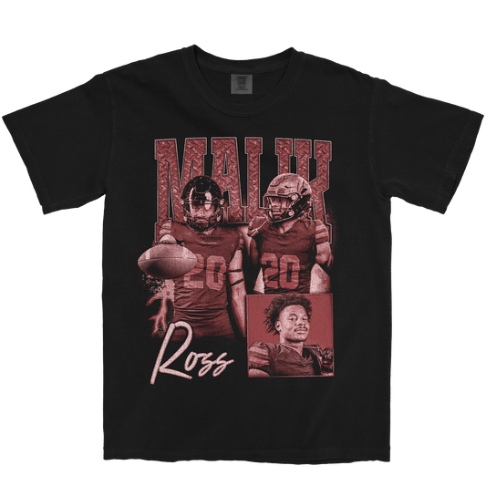 MALIK ROSS GRAPHIC BLACK TEE
