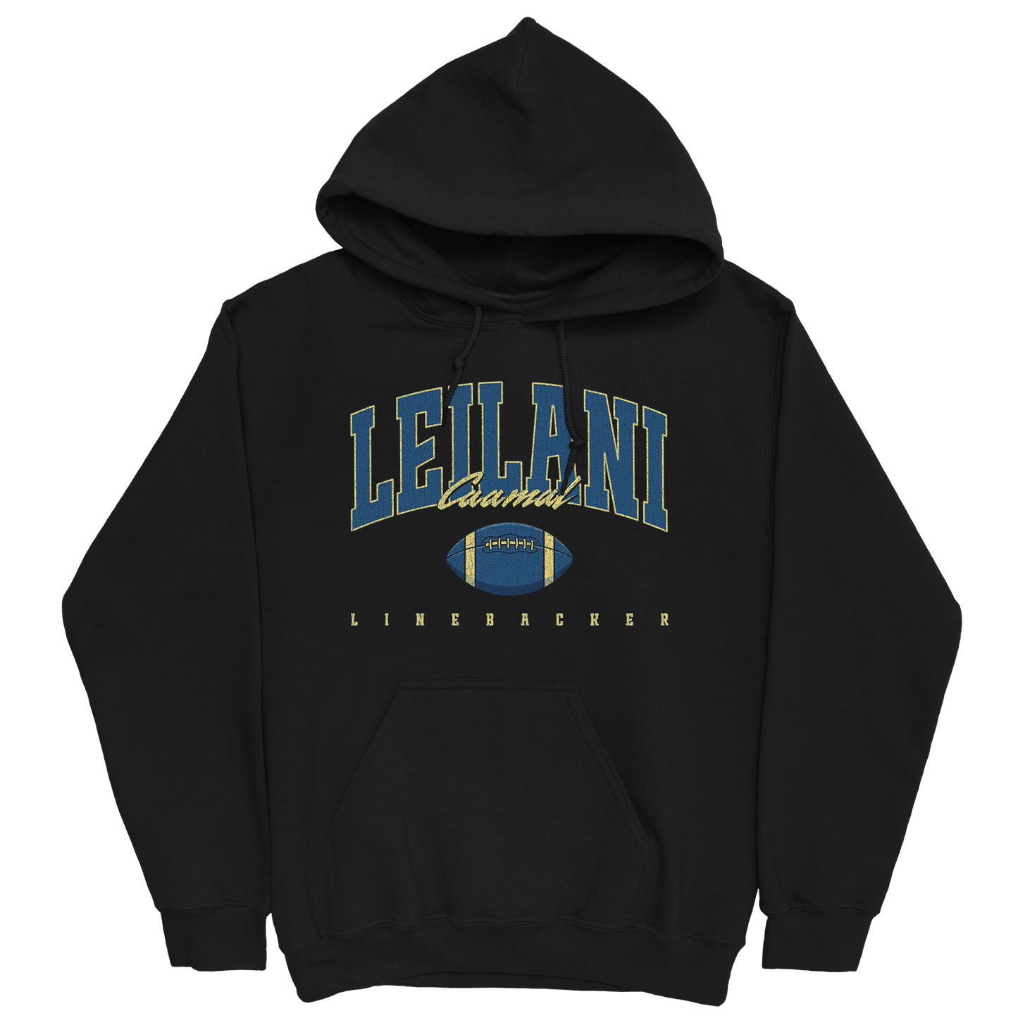 LEILANI CAAMAL RETRO BLACK HOODIE
