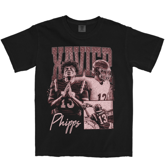XAVIER PHIPPS GRAPHIC BLACK TEE