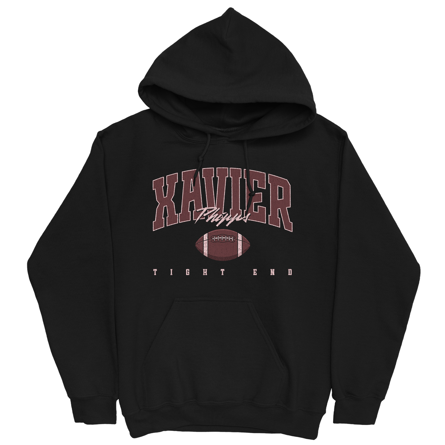XAVIER PHIPPS RETRO BLACK HOODIE