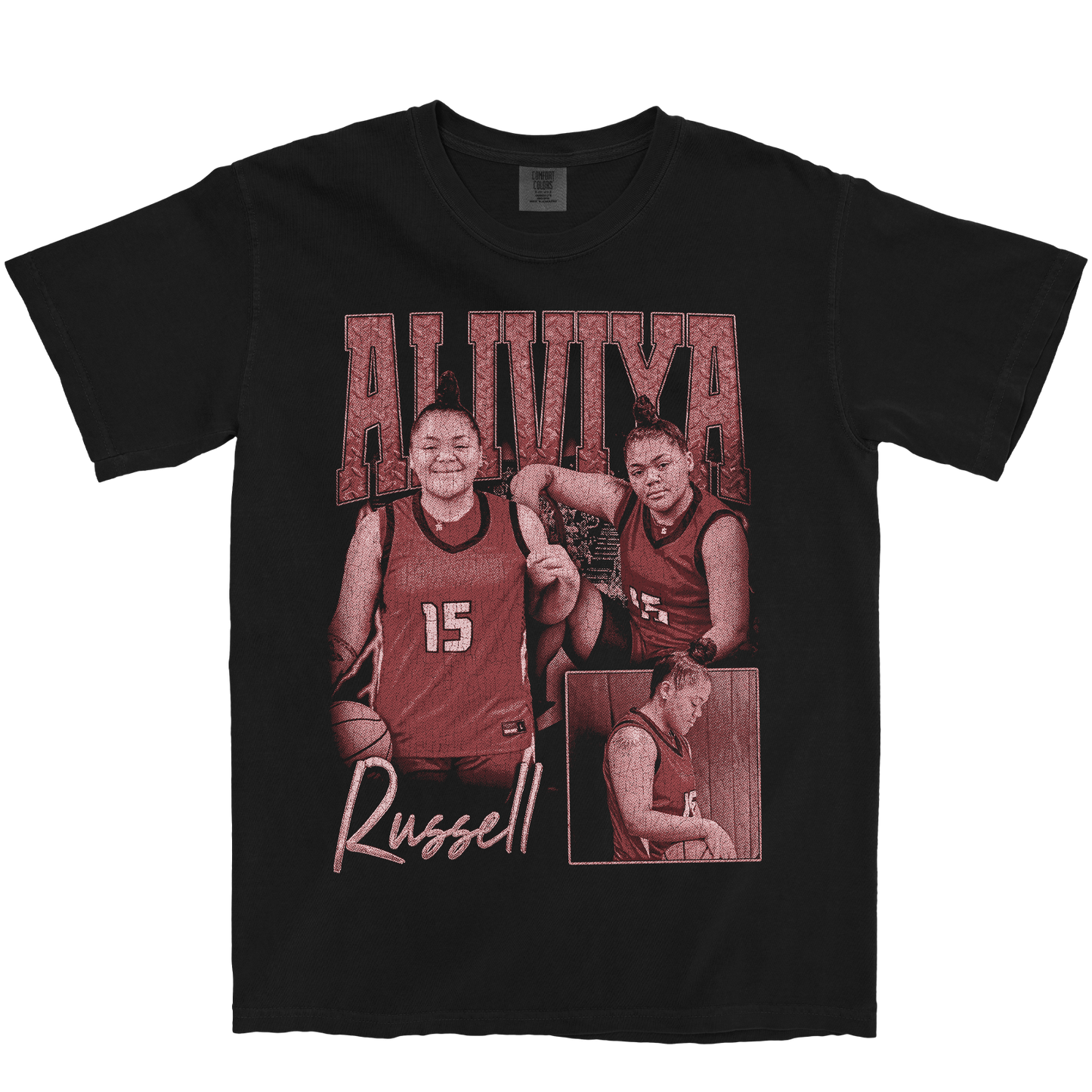 ALIVIYA RUSSELL GRAPHIC BLACK TEE