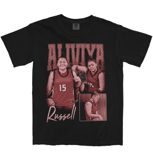 ALIVIYA RUSSELL GRAPHIC BLACK TEE