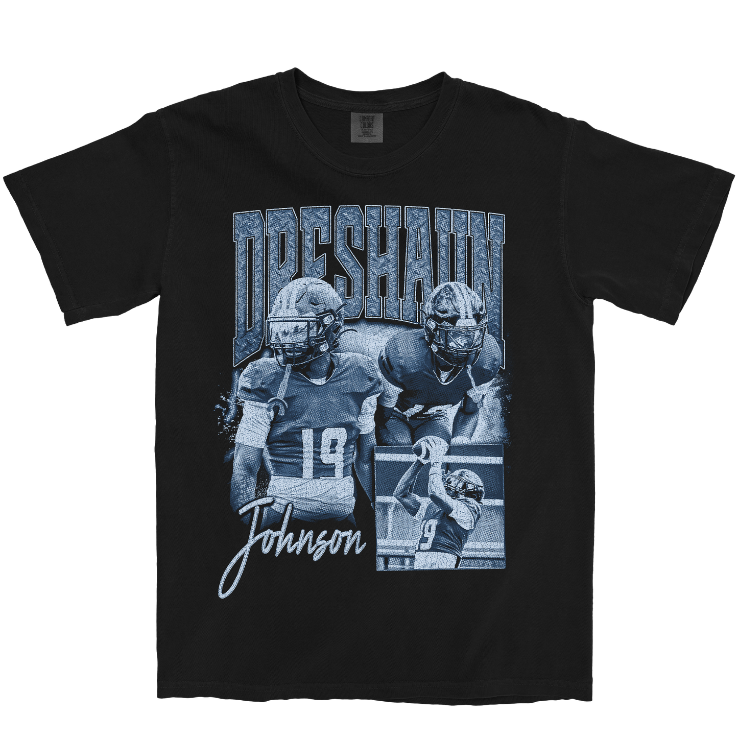 DRESHAUN JOHNSON GRAPHIC BLACK TEE