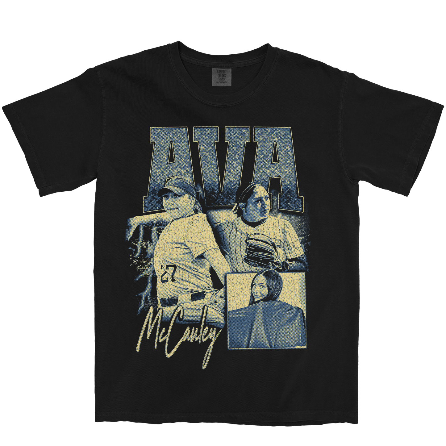 AVA MCCAULEY GRAPHIC BLACK TEE