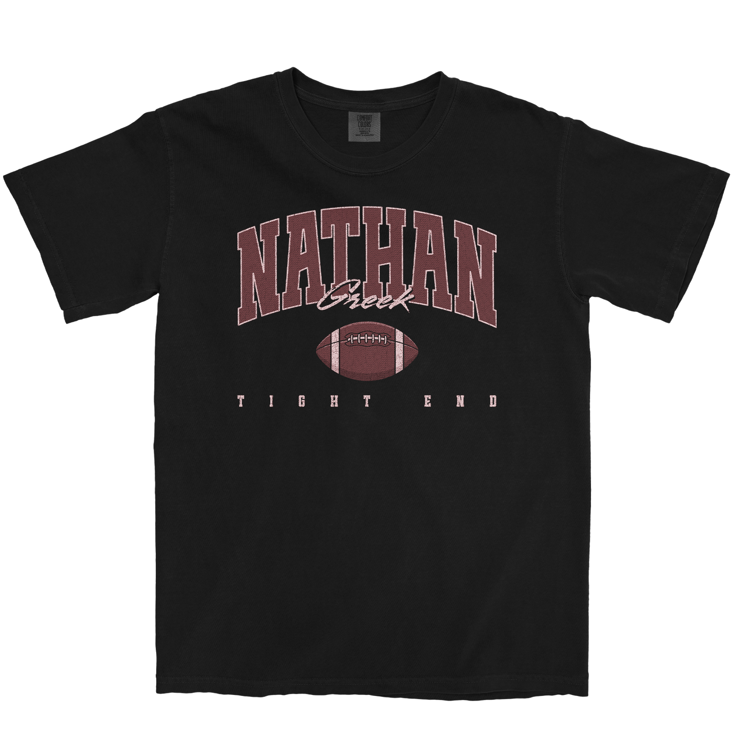 NATHAN GREEK RETRO BLACK TEE