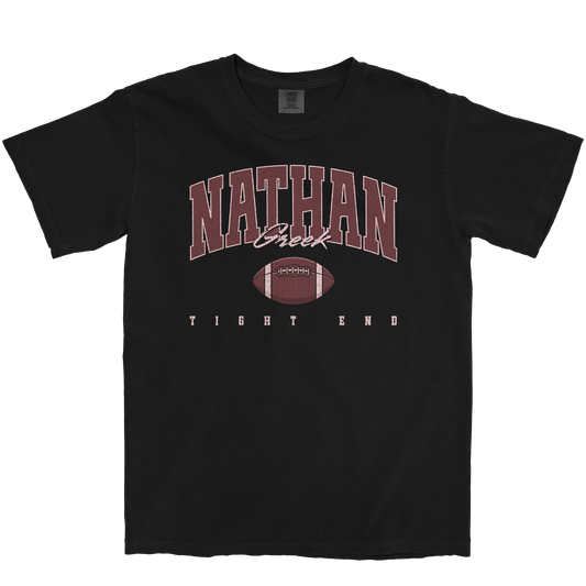 NATHAN GREEK RETRO BLACK TEE