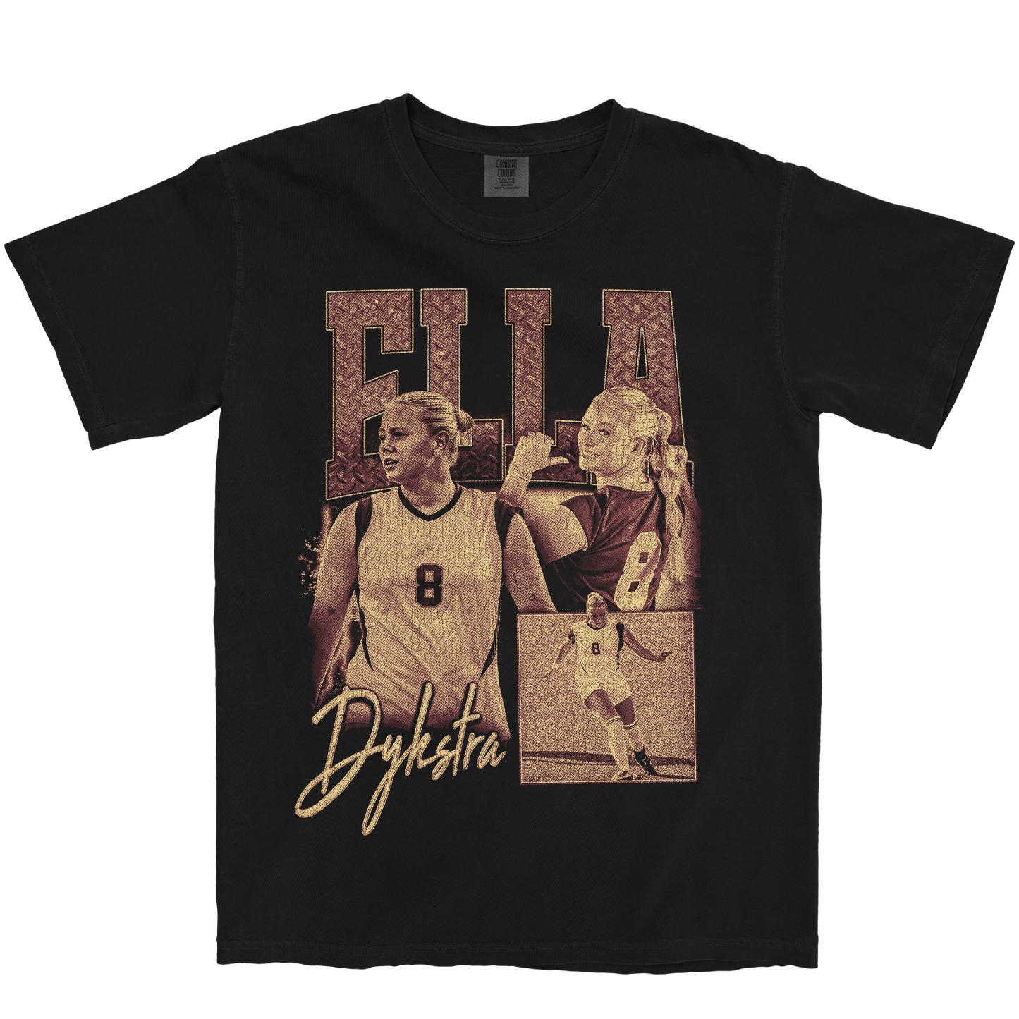 ELLA DYKSTRA GRAPHIC BLACK TEE