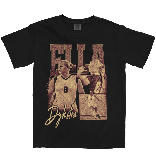 ELLA DYKSTRA GRAPHIC BLACK TEE