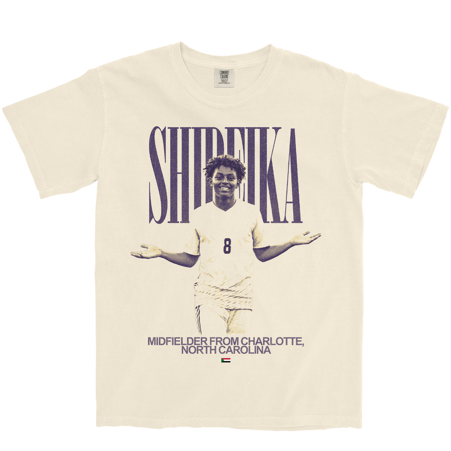 AMRO SHIBEIKA VINTAGE IVORY TEE