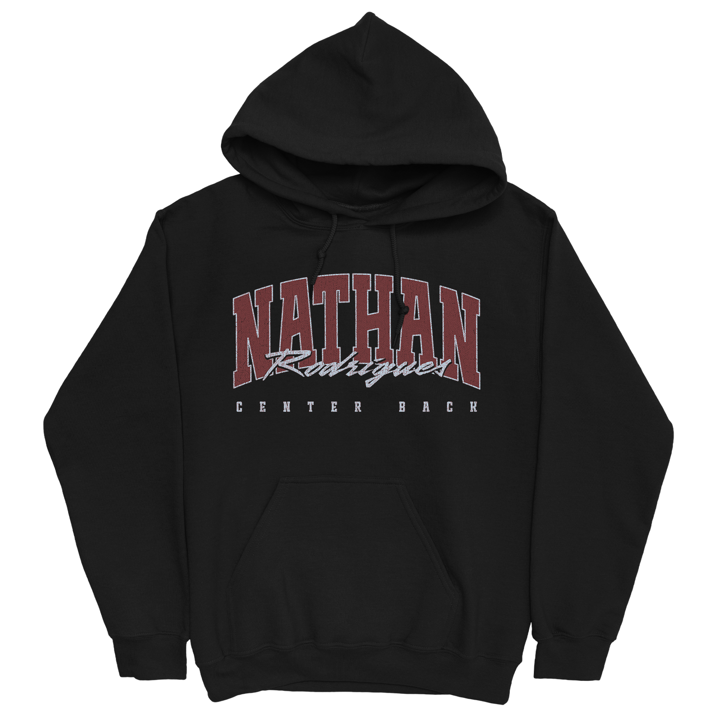 NATHAN RODRIGUES RETRO BLACK HOODIE