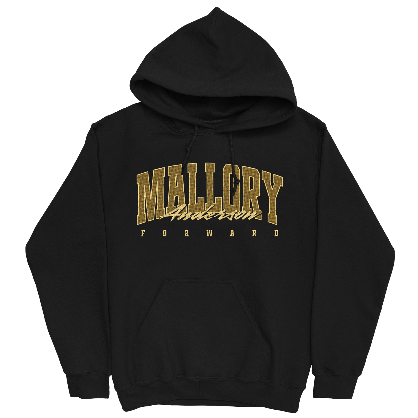 MALLORY ANDERSON RETRO BLACK HOODIE