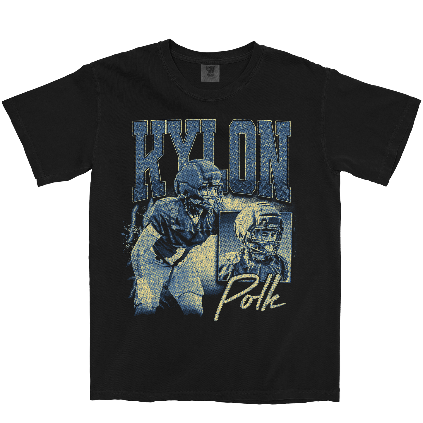 KYLON POLK GRAPHIC BLACK TEE