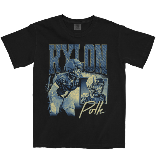 KYLON POLK GRAPHIC BLACK TEE