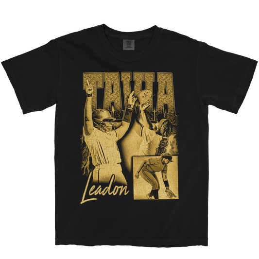 TAVIA LEADON GRAPHIC BLACK TEE