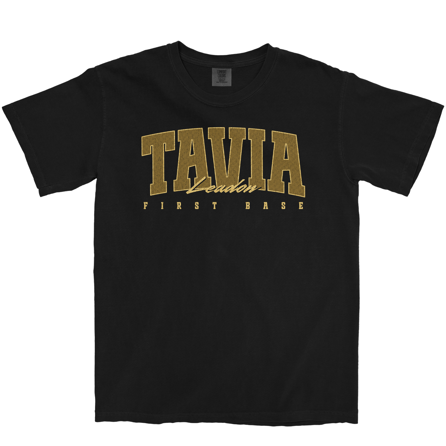 TAVIA LEADON RETRO BLACK TEE