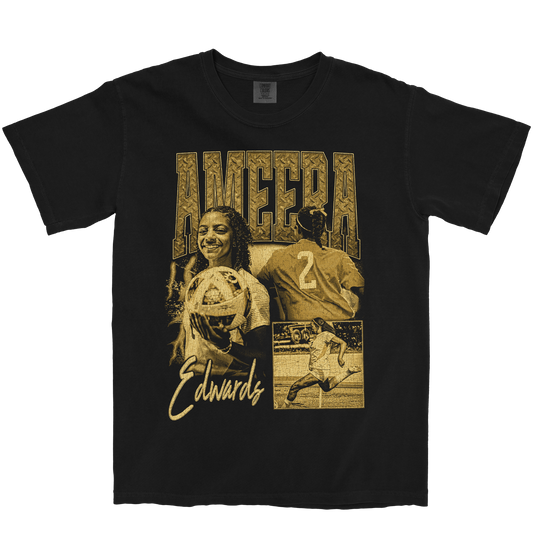 AMEERA EDWARDS GRAPHIC BLACK TEE