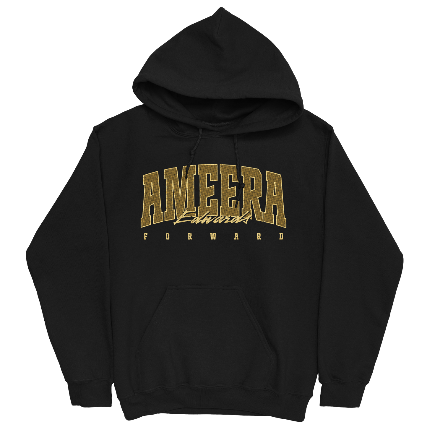 AMEERA EDWARDS RETRO BLACK HOODIE