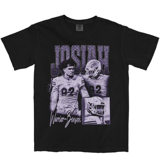 JOSIAH WARRIOR-BENSON GRAPHIC BLACK TEE