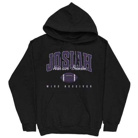 JOSIAH WARRIOR-BENSON RETRO BLACK HOODIE