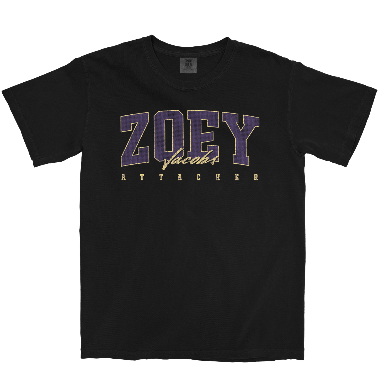 ZOEY JACOBS RETRO BLACK TEE