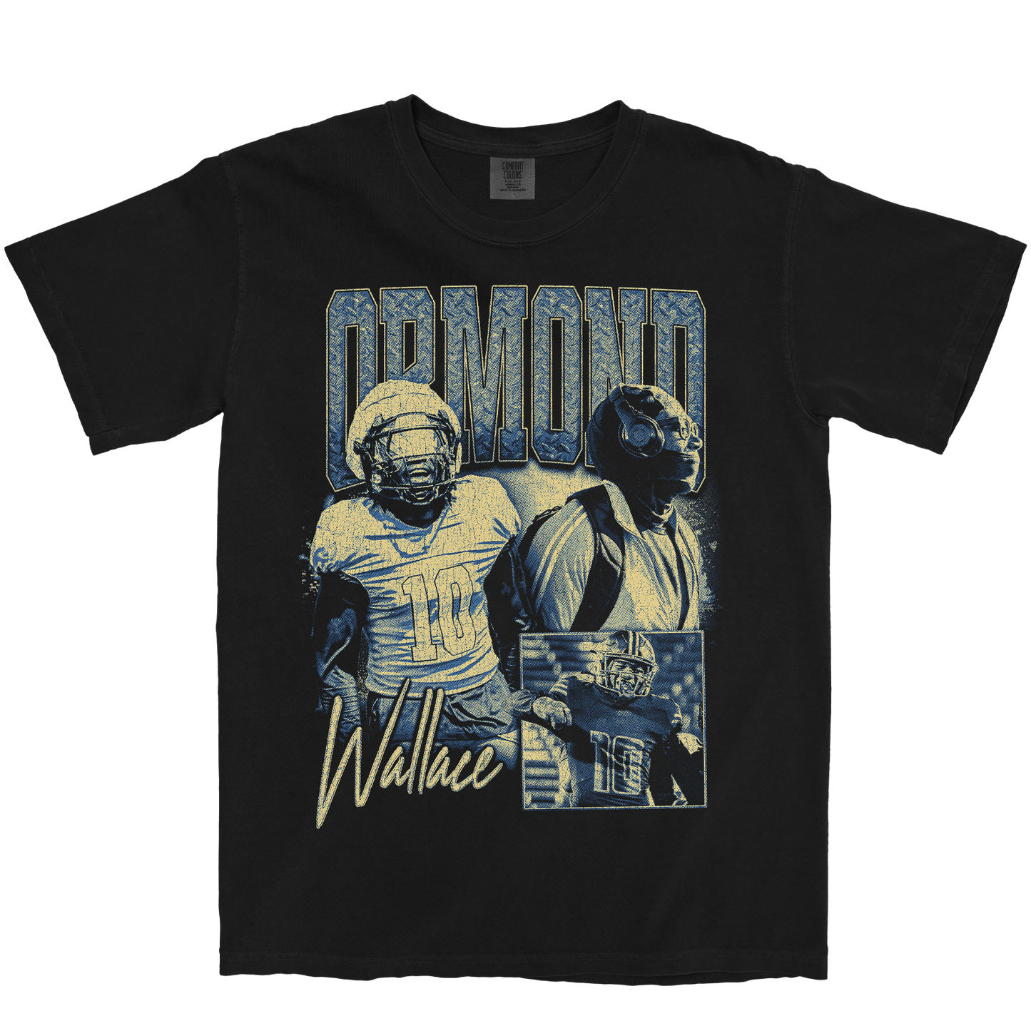 ORMOND WALLACE GRAPHIC BLACK TEE