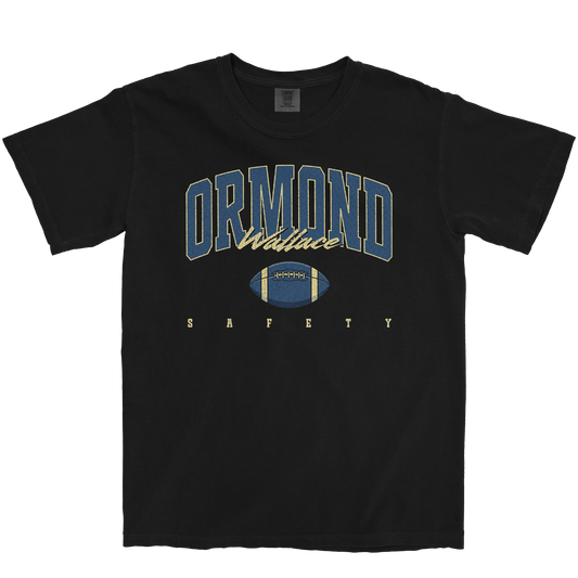 ORMOND WALLACE RETRO BLACK TEE