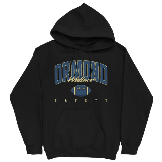 ORMOND WALLACE RETRO BLACK HOODIE