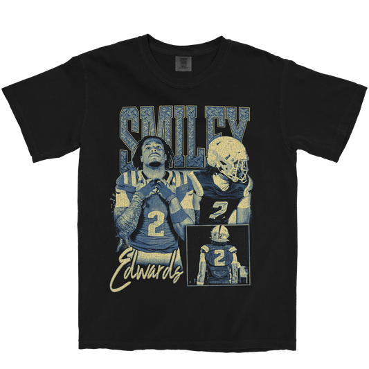 SMILEY EDWARDS GRAPHIC BLACK TEE