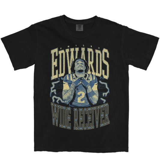 SMILEY EDWARDS VINTAGE BLACK TEE