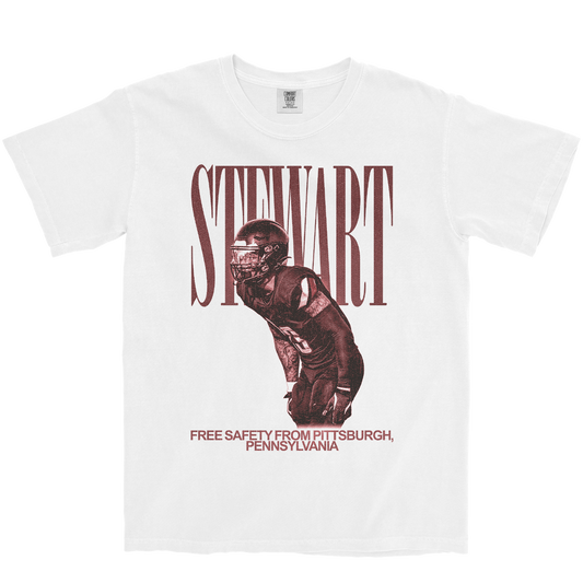 D'ANGELO STEWART VINTAGE WHITE TEE