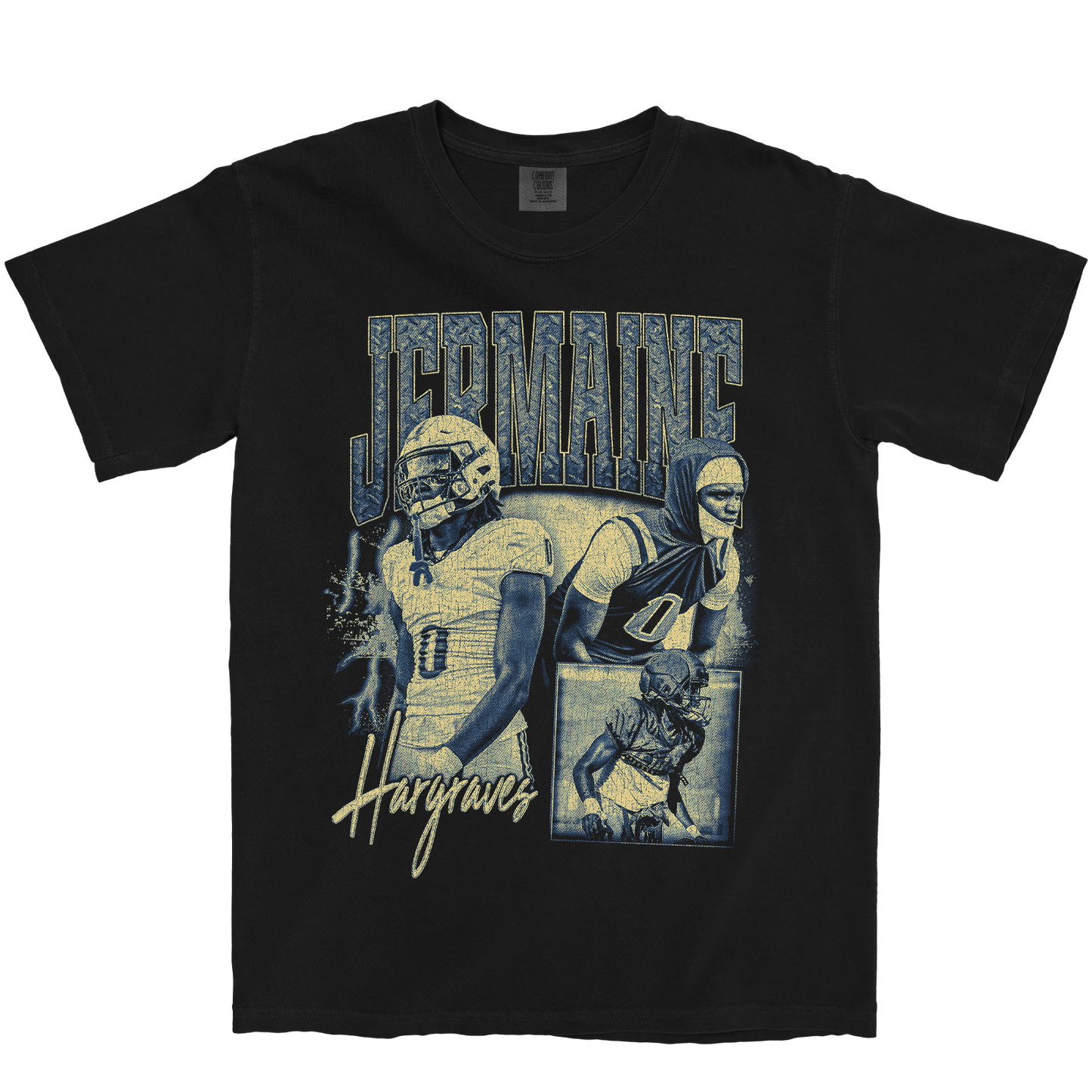 JERMAINE HARGRAVES GRAPHIC BLACK TEE