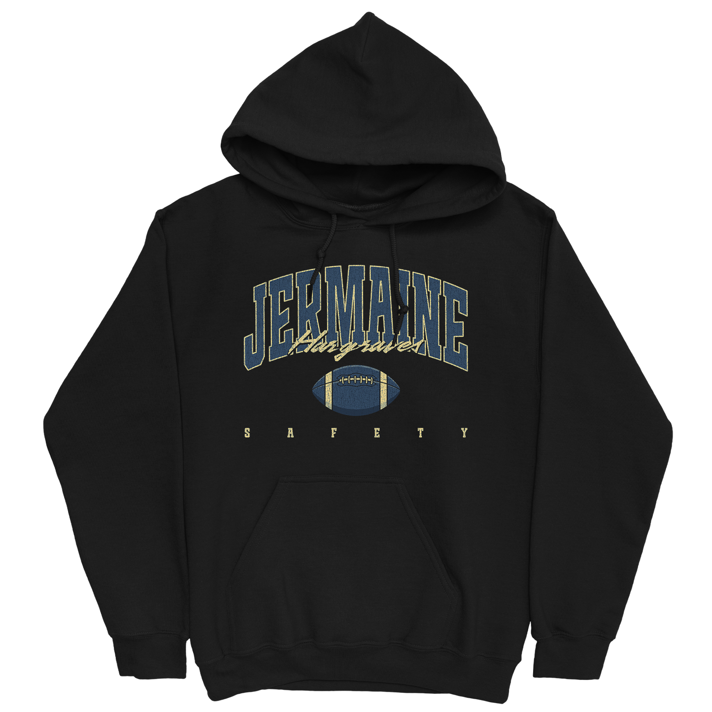 JERMAINE HARGRAVES RETRO BLACK HOODIE