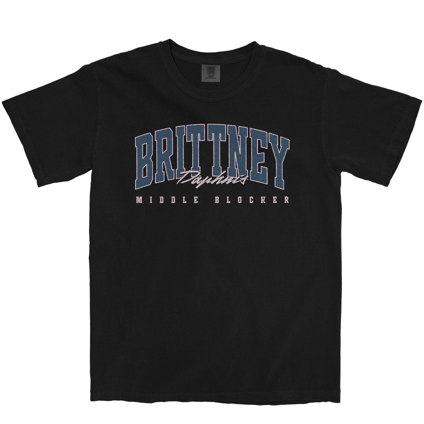 BRITTNEY DAPHNIS RETRO BLACK TEE