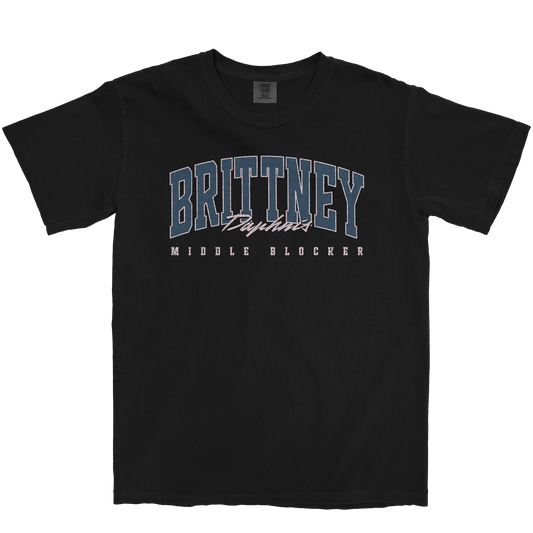 BRITTNEY DAPHNIS RETRO BLACK TEE