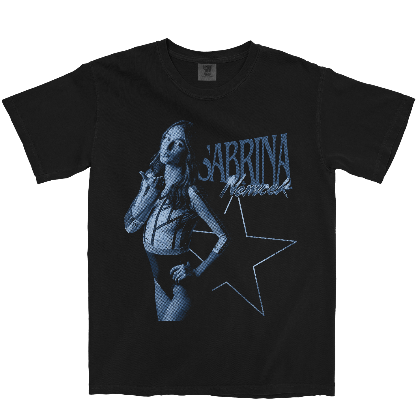 SABRINA NEMCEK STAR BLACK TEE