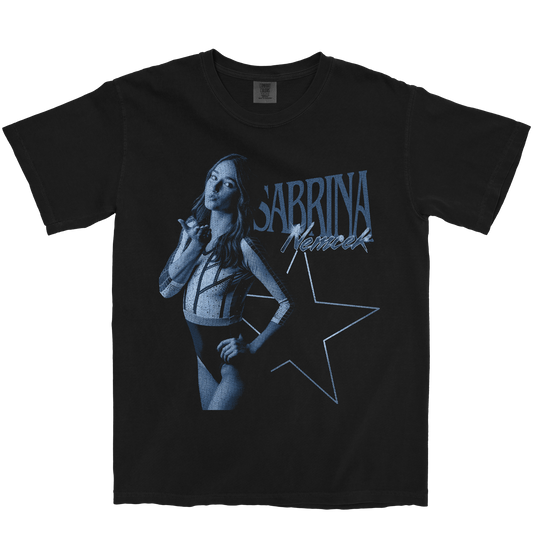 SABRINA NEMCEK STAR BLACK TEE